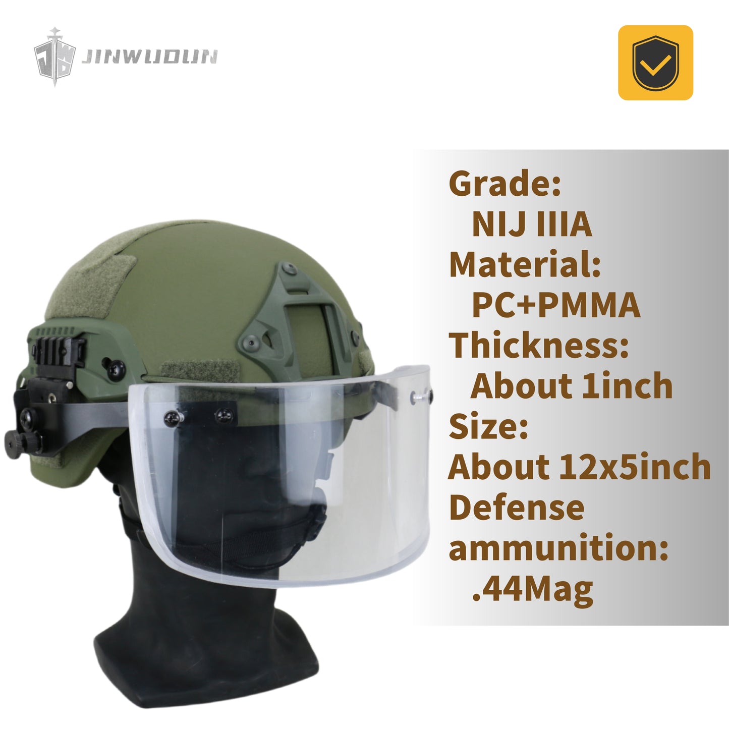 JWD-LEVEL NIJ IIIA bulletproof and explosion-proof mask anti-terrorism special tactical mask universal mask