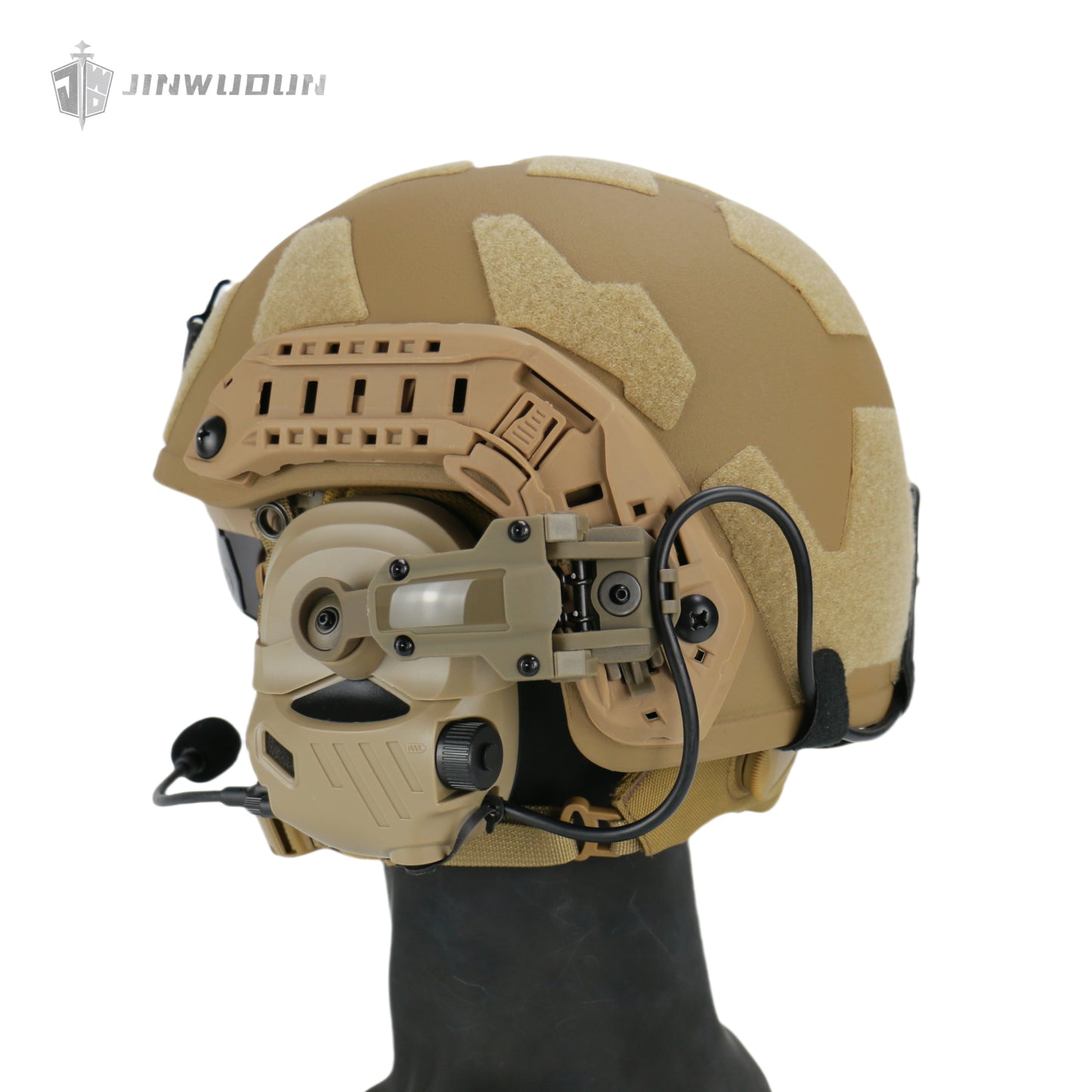 JWD-P30 Tactical Headset | Noise Reduction & Sound Pickup | Compatible with WENDY/FAST Helmets | Durable PC Material