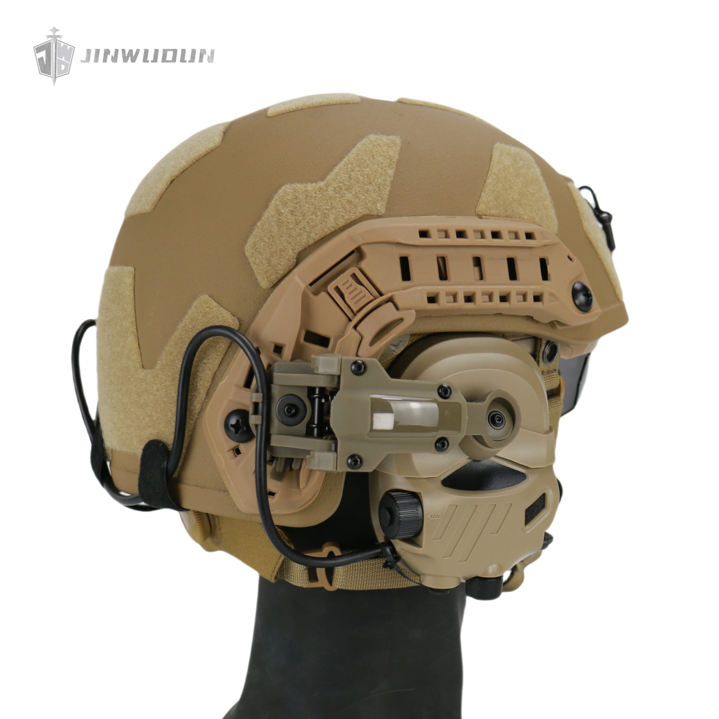 JWD-P30 Tactical Headset | Noise Reduction & Sound Pickup | Compatible with WENDY/FAST Helmets | Durable PC Material