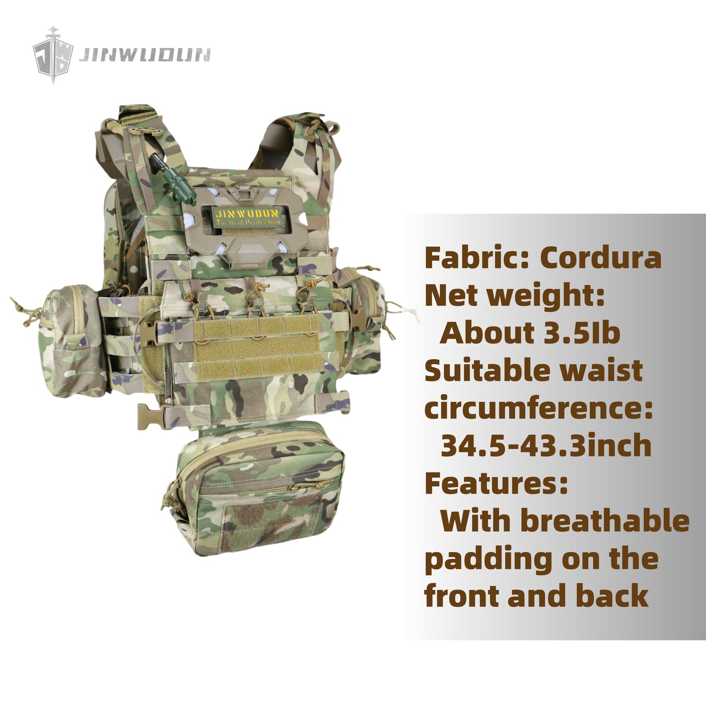 JWD-Tactical bulletproof vest Cordura fabric JPC 3.0 tactical bulletproof vest shoulder waist quick release design
