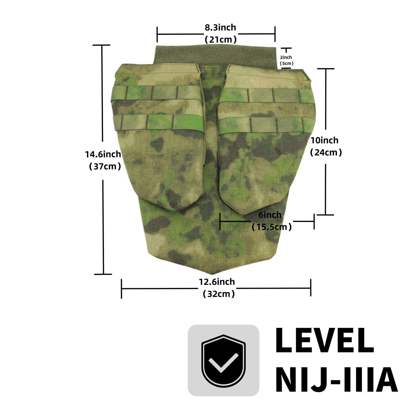 NIJ IIIA Belly/crotch bulletproof kit, tactical vest combination accessories