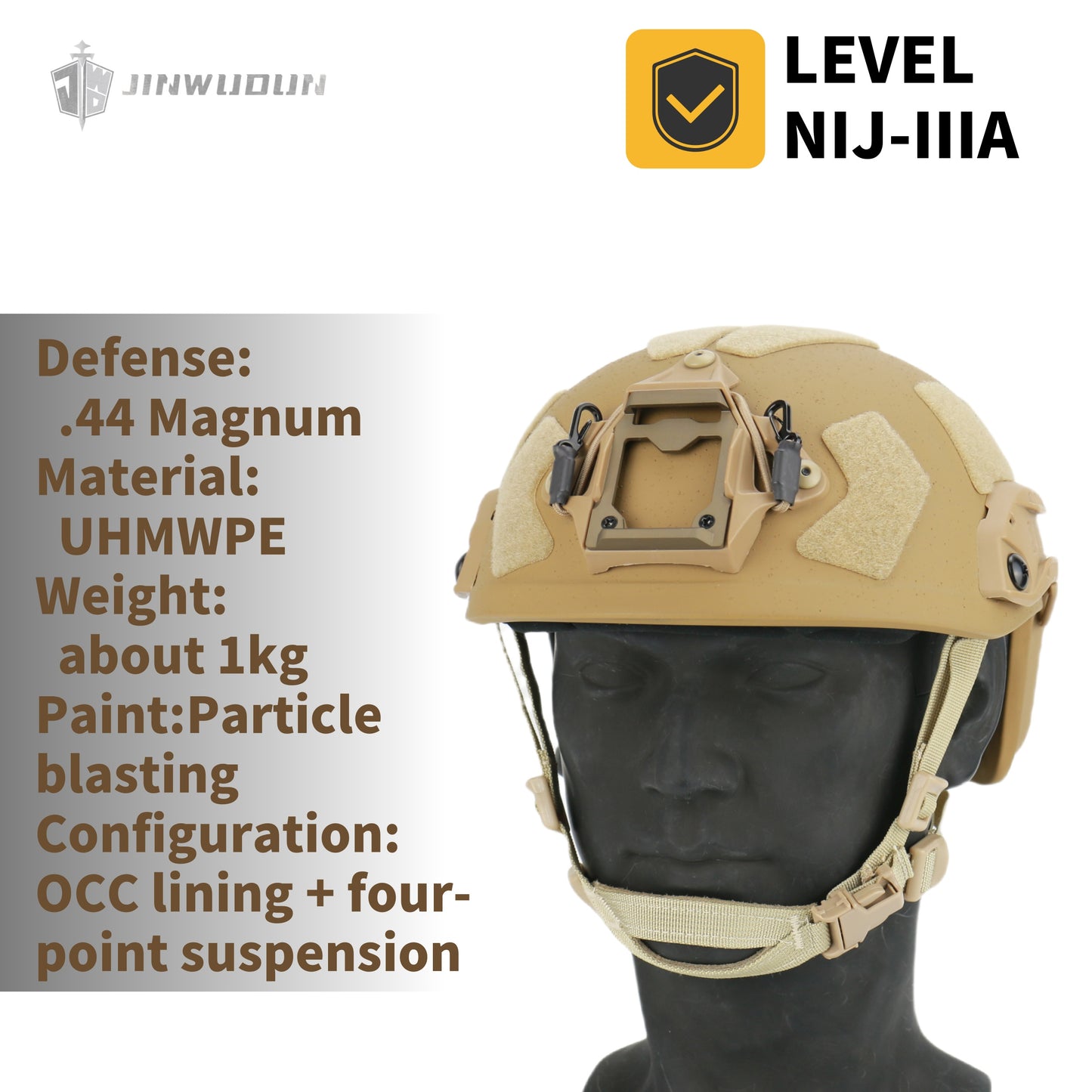 FAST SF ultra-light bulletproof helmet,UHMWPE, weighs only about 2.1 pounds
