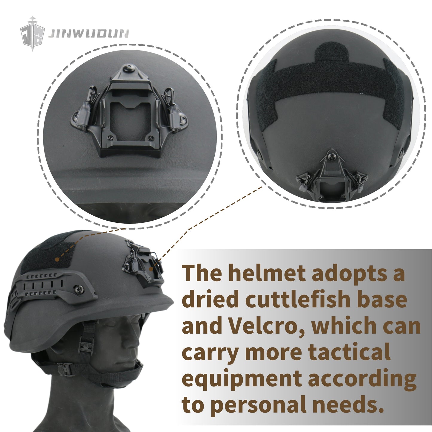 JWD-Level III bulletproof helmet M88 helmet 15m defense 7.62*51 M80 bullet PE material