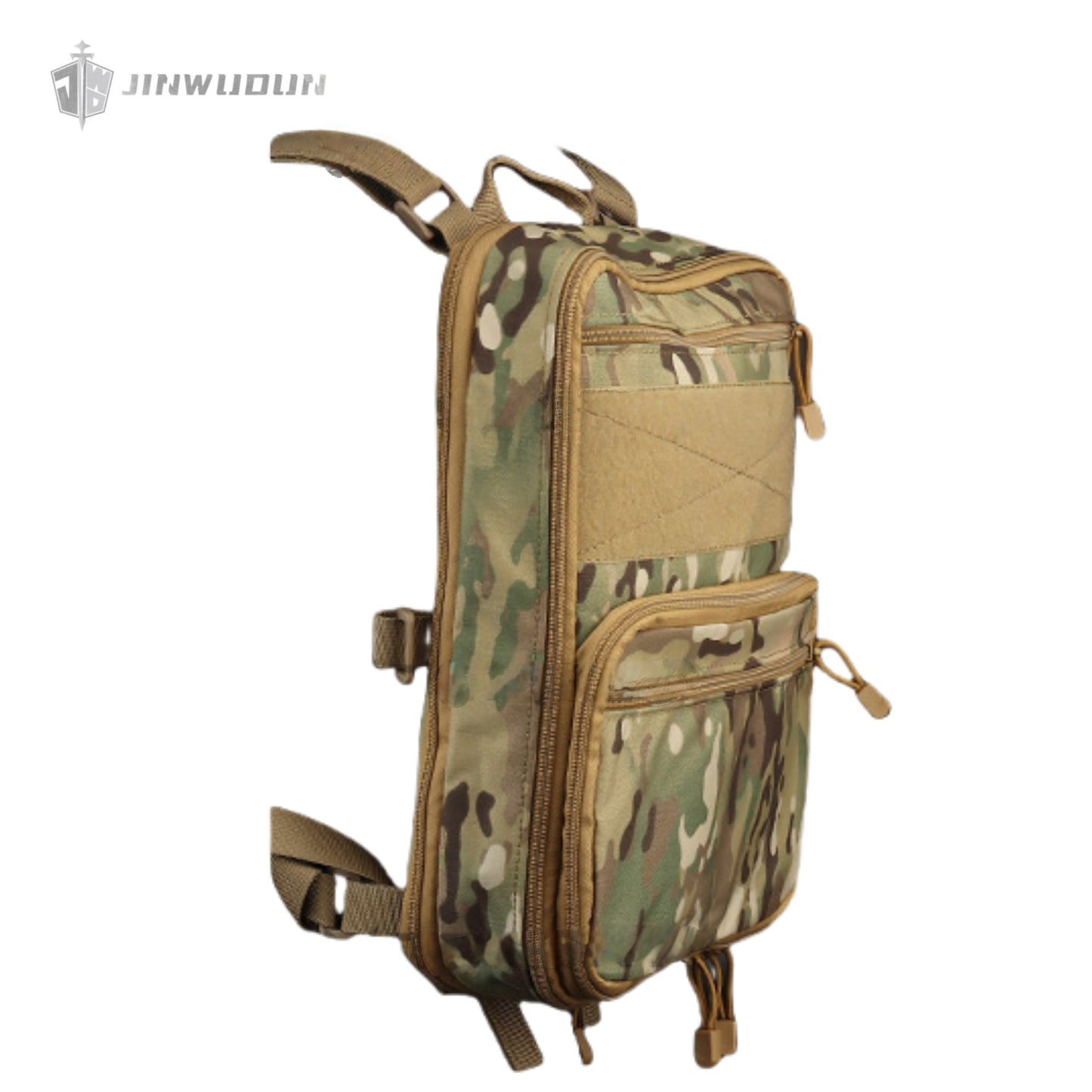 WST variable capacity tactical backpack, matte fabric, lightweight MOLLE system, external bag