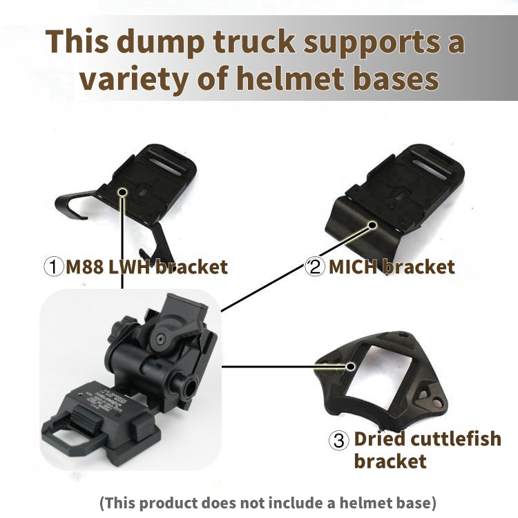 JWD-L4G24 night vision device bracket dump truck, aluminum alloy tactical helmet connection base