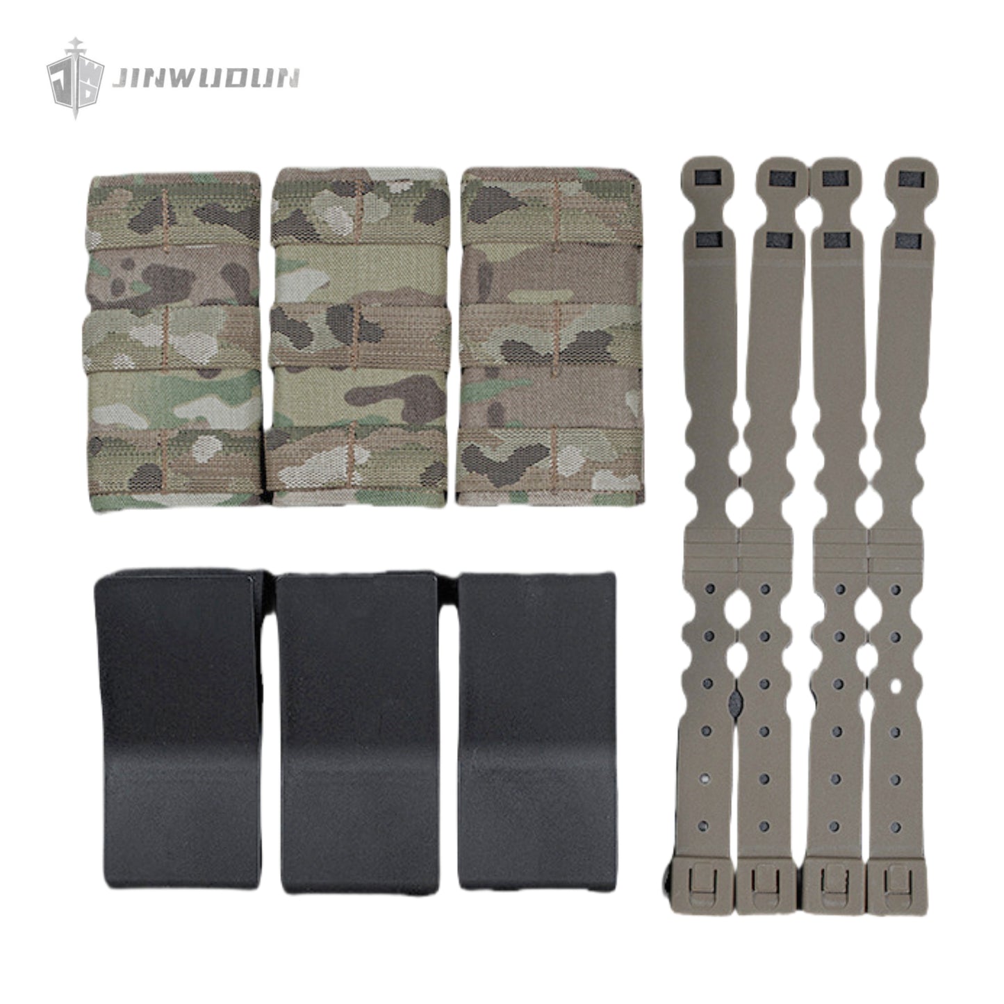 FAST triple rifle magazine pouch AK function bag drainage hole MOLLE equipped