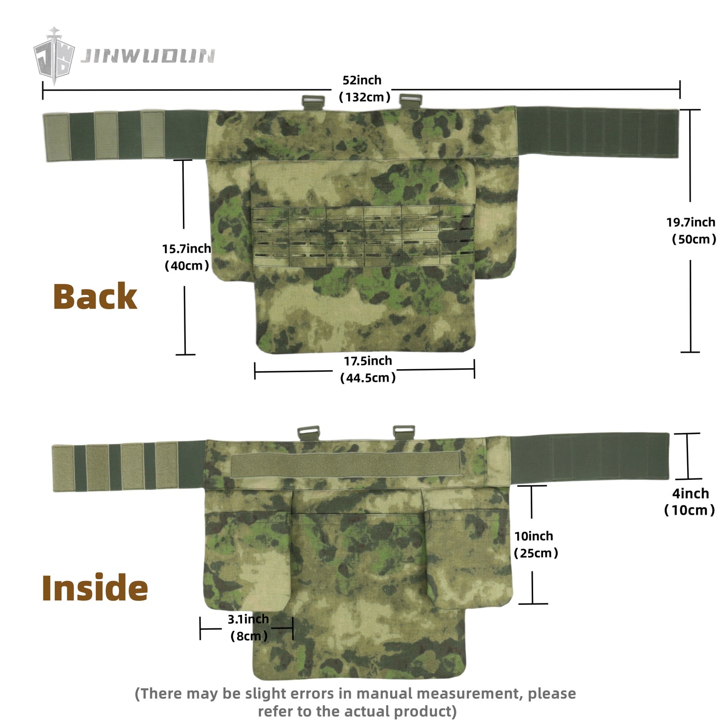NIJ-IIIA bulletproof skirt armor tactical skirt armor laser cutting multifunctional MOLLE