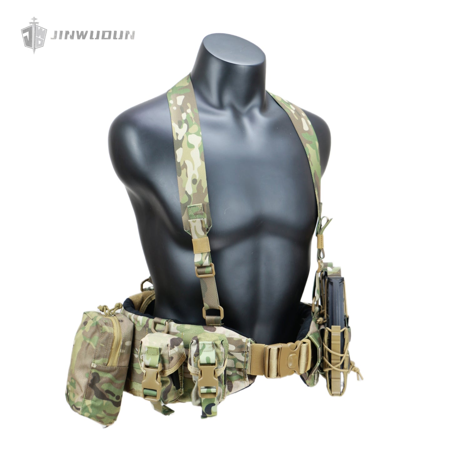 JWD-NIJ IIIA Bulletproof tactical waist belt, 1000D nylon material MOLLE webbing suitable for various tactical accessories