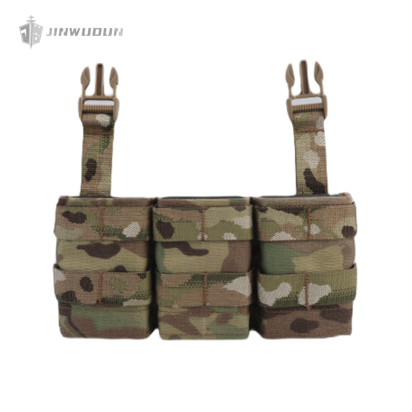 Triple 7.62 magazine pouch (medium) front panel with original imported fabric buckle