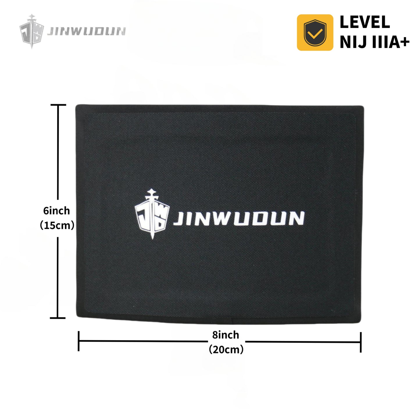 Level IIIA+ 6x8 Inch UHMWPE Bulletproof Waist Plate, Lightweight Tactical Protection