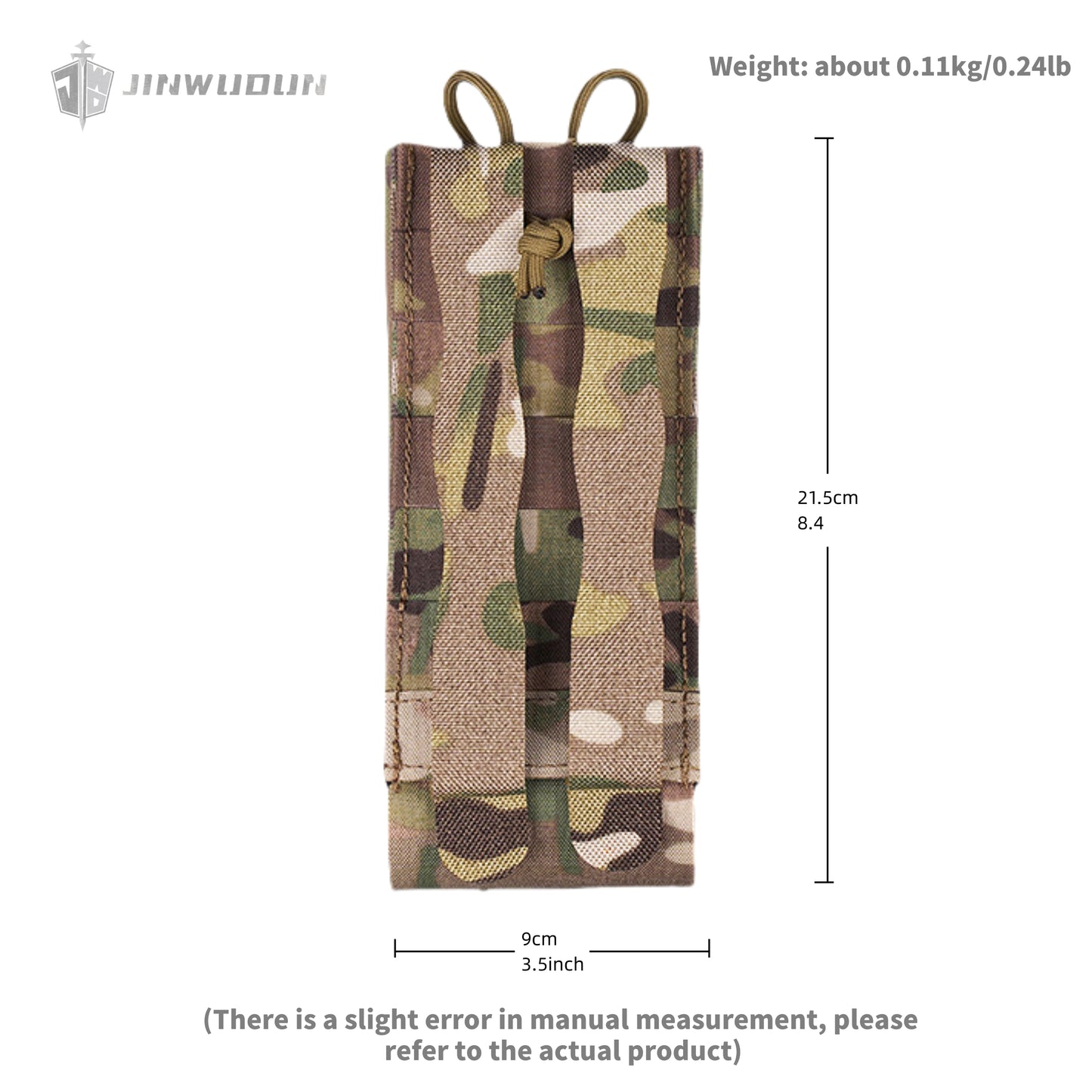 Lightweight Universal Radio Bag MOLLE Mount Adjustable Size Tactical Vest Accessory Bag