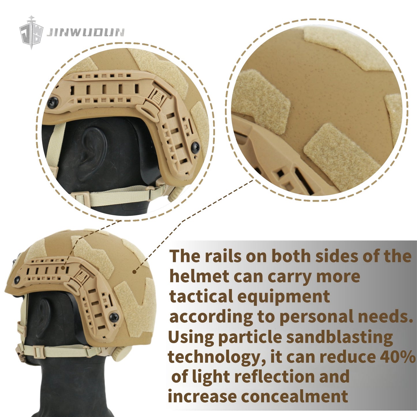FAST SF ultra-light bulletproof helmet,UHMWPE, weighs only about 2.1 pounds