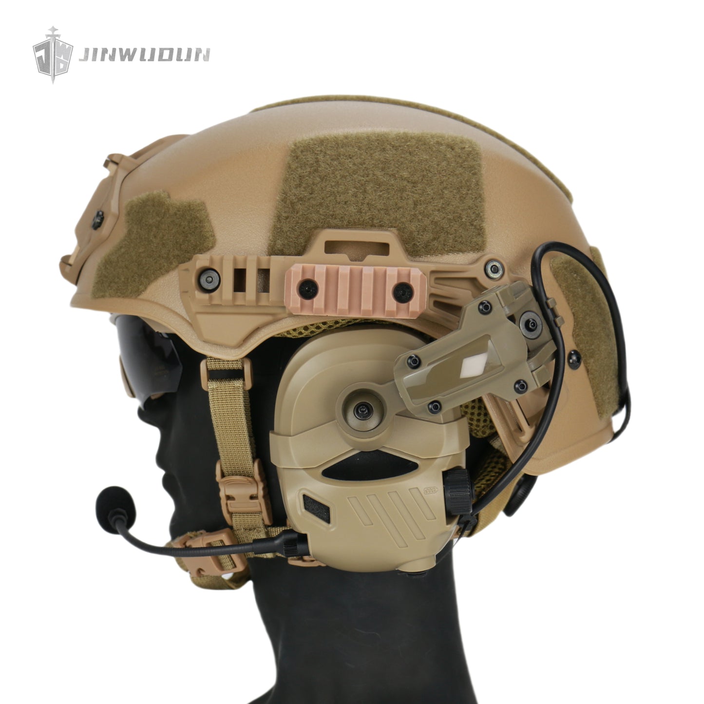 JWD-P30 Tactical Headset | Noise Reduction & Sound Pickup | Compatible with WENDY/FAST Helmets | Durable PC Material