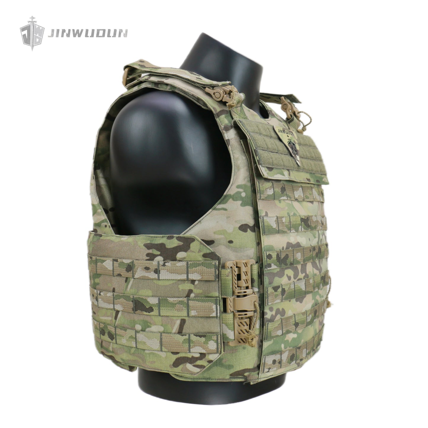 JWD-NIJ IIIA/III+/IV Level Bison bulletproof vest, 1000D nylon material fortress protection camouflage