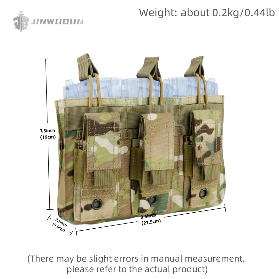 Multifunctional tactical triple bag MOLLE system tactical equipment accessory bag