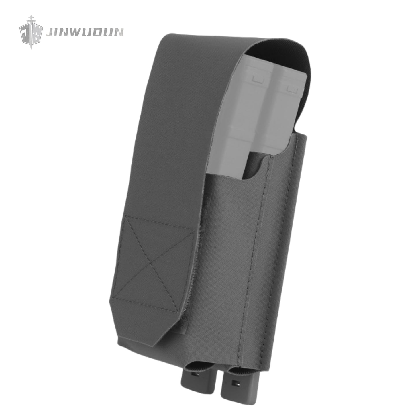 Flip double 5.56 accessory bag for outdoor tactical vests with multiple combinations and molle mounts
