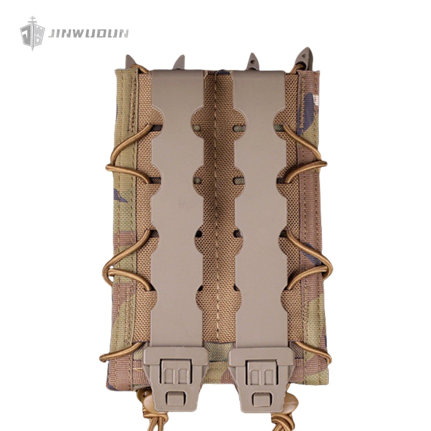 Tiger long double quick-draw magazine pouch for 9mm/45acp molle mount