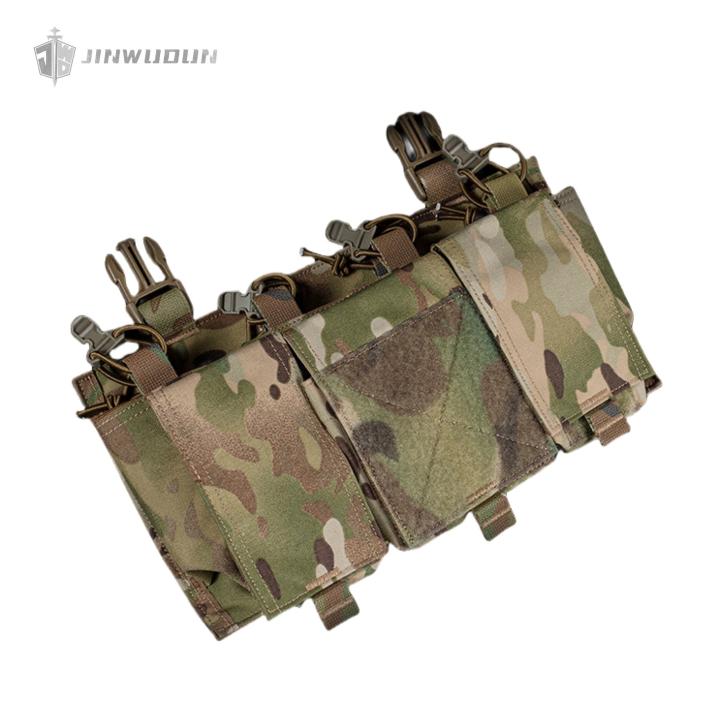 Quadruple 5.56 quick access panel 25mm socket multi-function tactical vest triple sundries bag