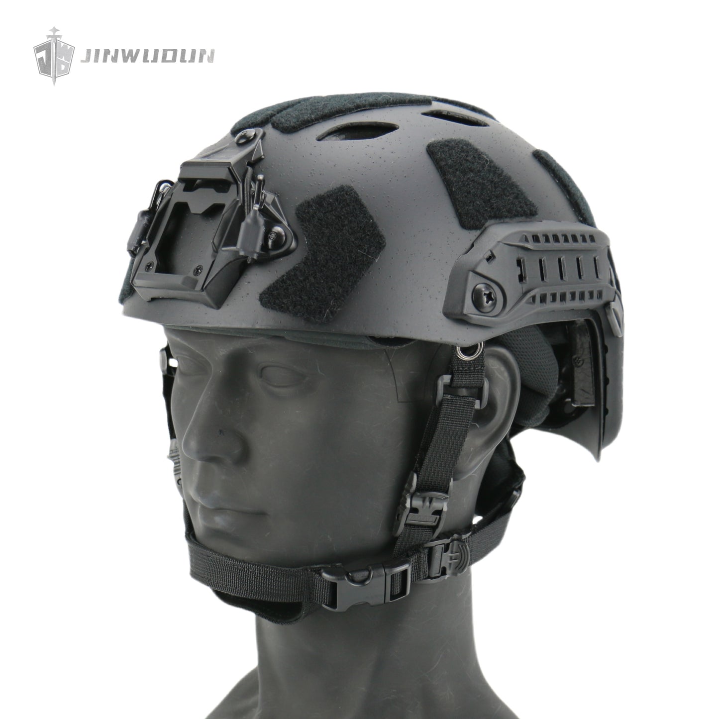 JWD-FAST SF carbon fiber helmet, particle sandblasting process, top perforated design weighs about 1.5 pounds