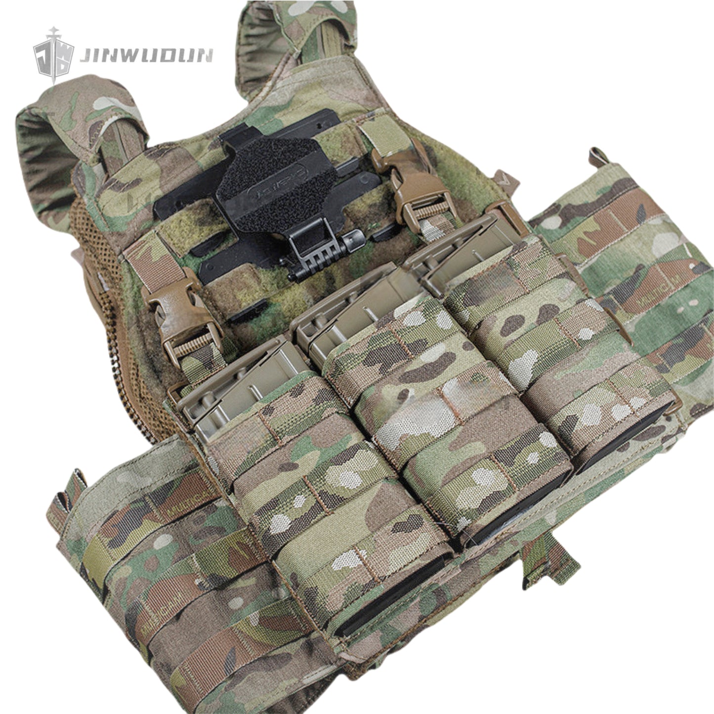 FAST triple 7.62 magazine function package (high) tactical vest buckle front panel