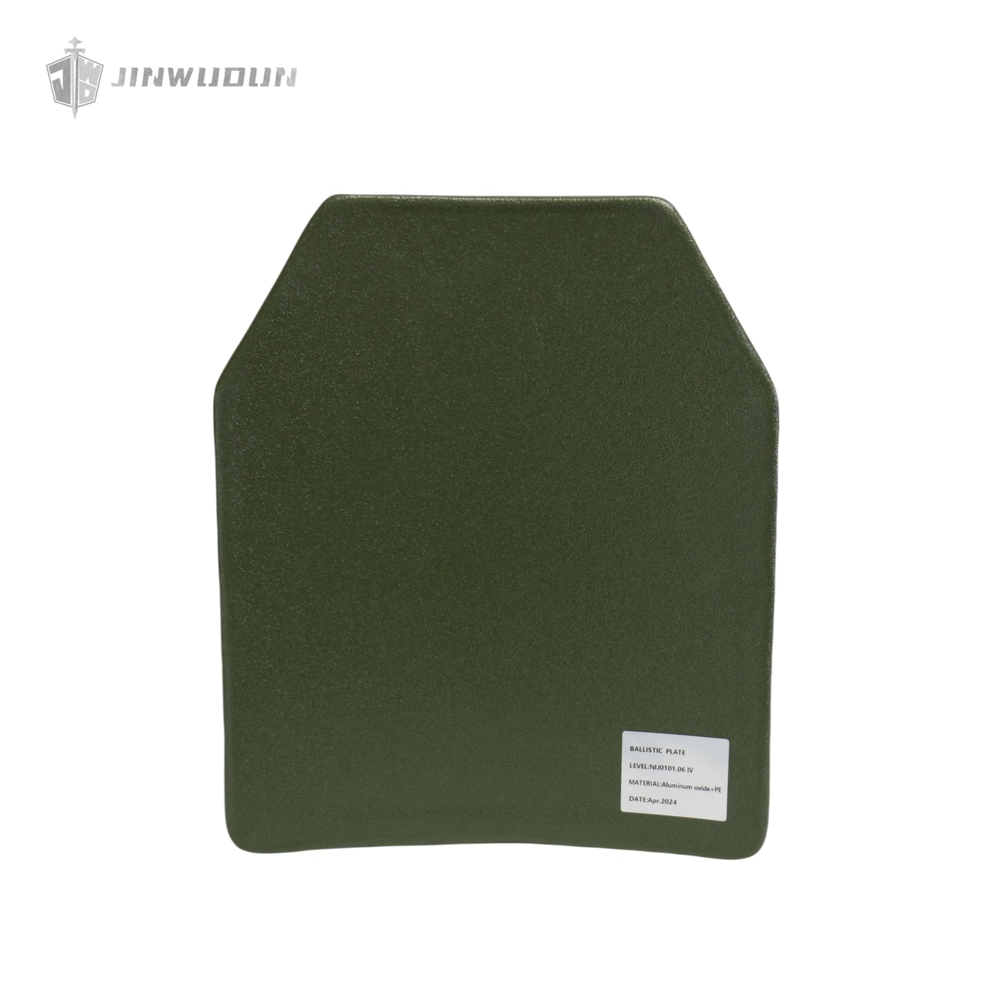 Bulletproof Plate NIJ IV, UHMWPE + Ceramic Composite, Polyurea Coating, 10x12 Inches