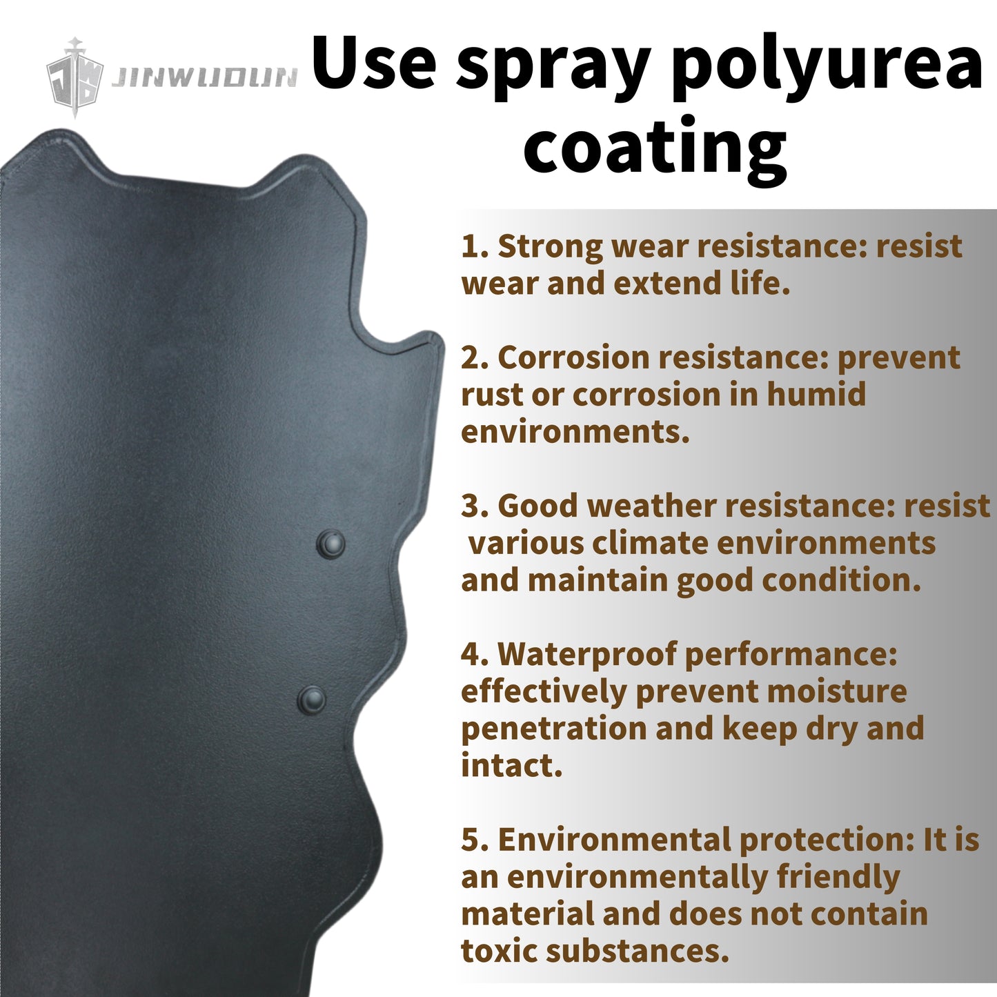 "NIJ IIIA+ Irregular Bulletproof Shield | UHMWPE Material with Polyurea Coating | 20.5x32-inch
