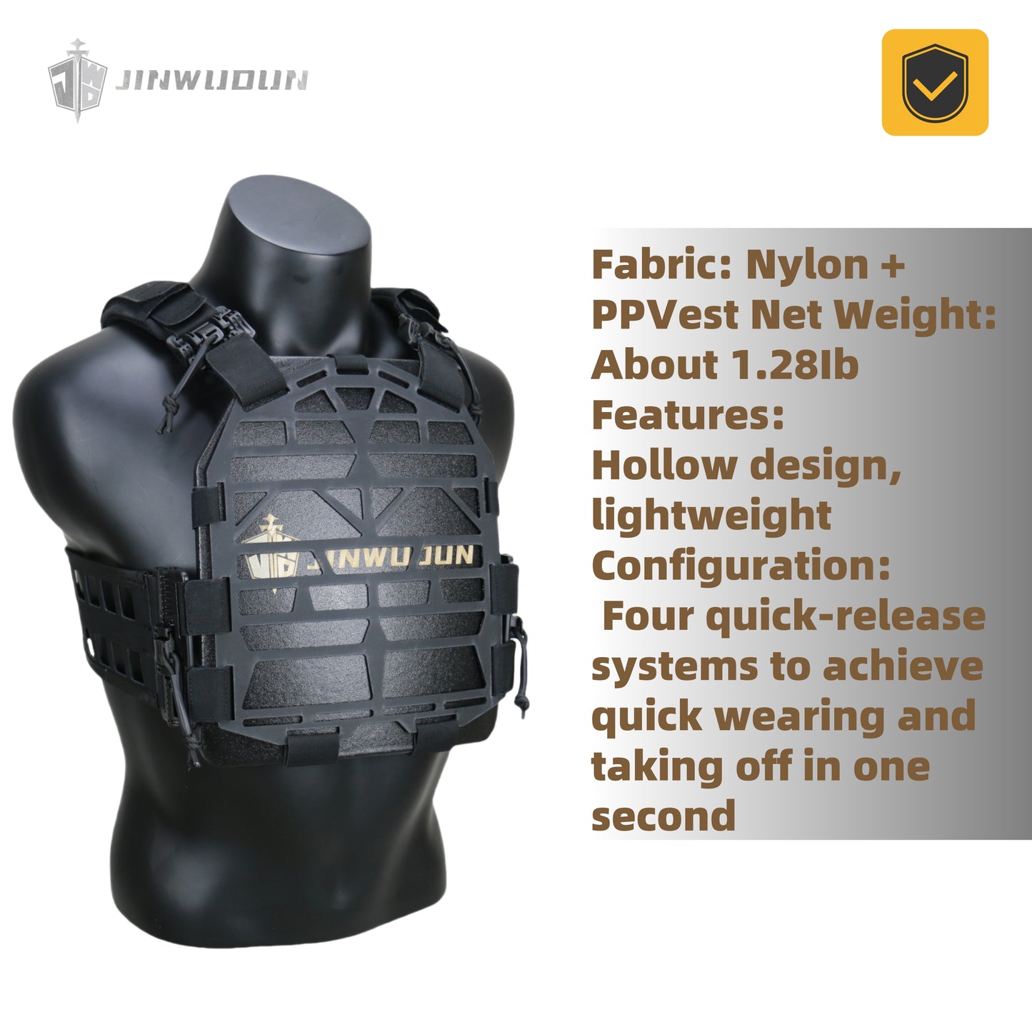 NIJ III level 06 hollow bulletproof vest water-proof tactical vest lightweight quick-release bulletproof vest