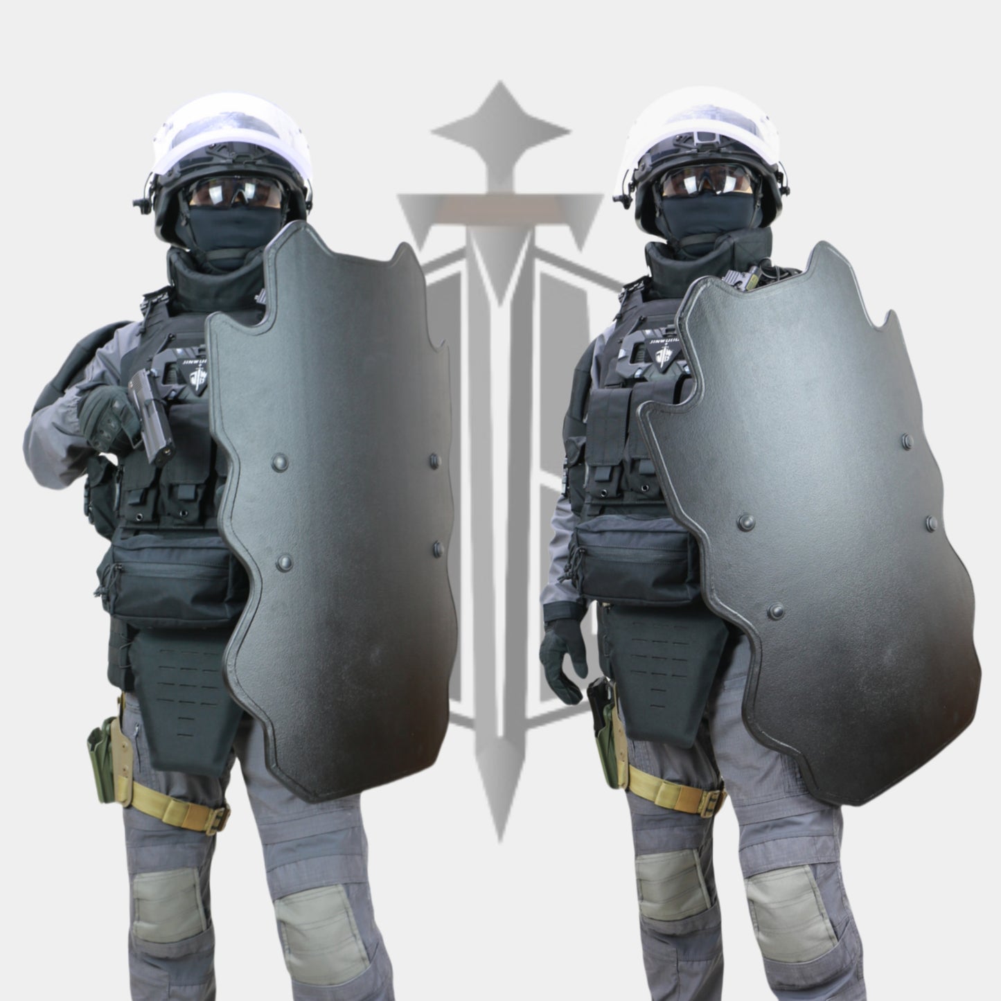 "NIJ IIIA+ Irregular Bulletproof Shield | UHMWPE Material with Polyurea Coating | 20.5x32-inch