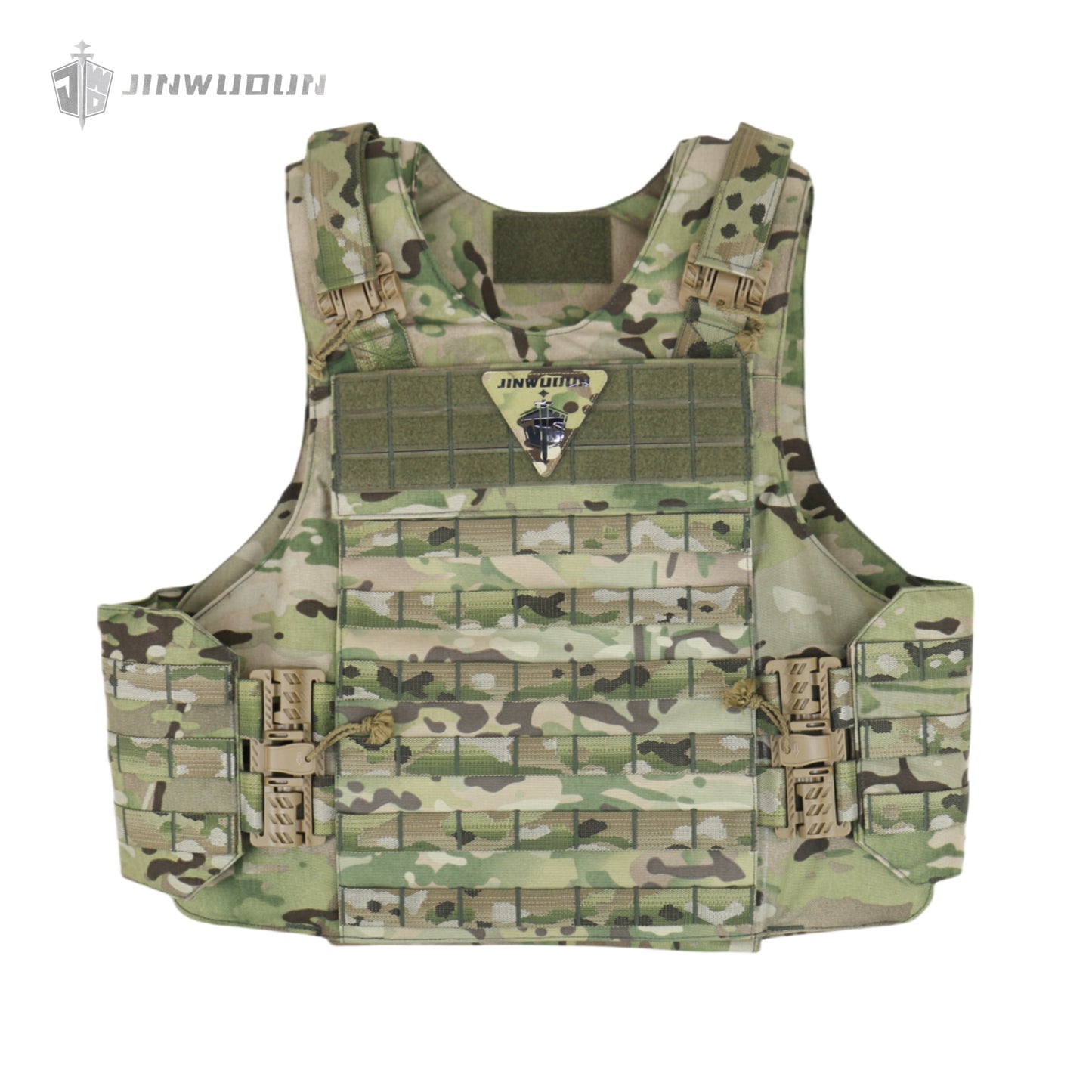 JWD-NIJ IIIA/III+/IV Level Bison bulletproof vest, 1000D nylon material fortress protection camouflage