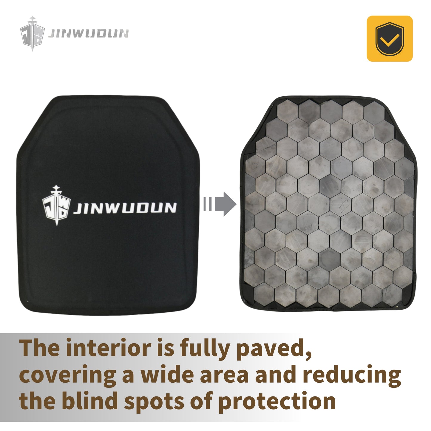 Level NIJ IV Ballistic Plate with Hexagonal Silicon Carbide Ceramic Full Layup Process 10x12inch Ballistic Inserts