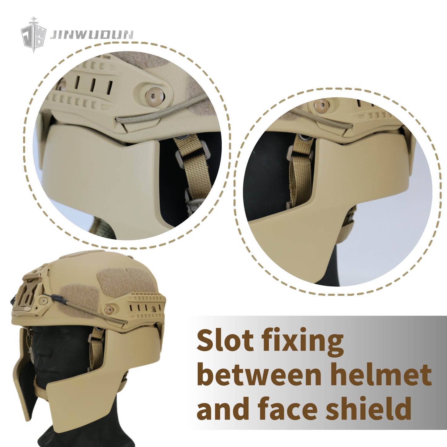 IIIA level AF split bulletproof helmet + bulletproof mask set aramid material