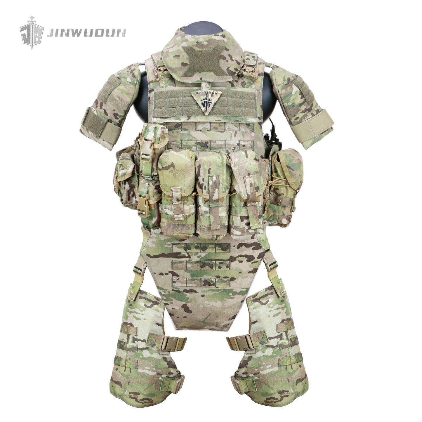 JWD-NIJ IIIA/IV full protection bulletproof vest, complete with accessory bag, 1000D nylon material fortress protection camouflage