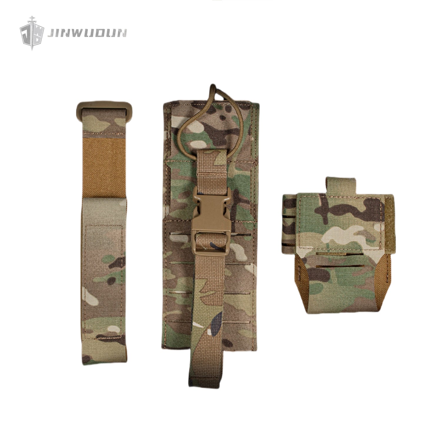 Outdoor tactical vest MOLLE radio bag military fan protective cover storage bag universal radio bag