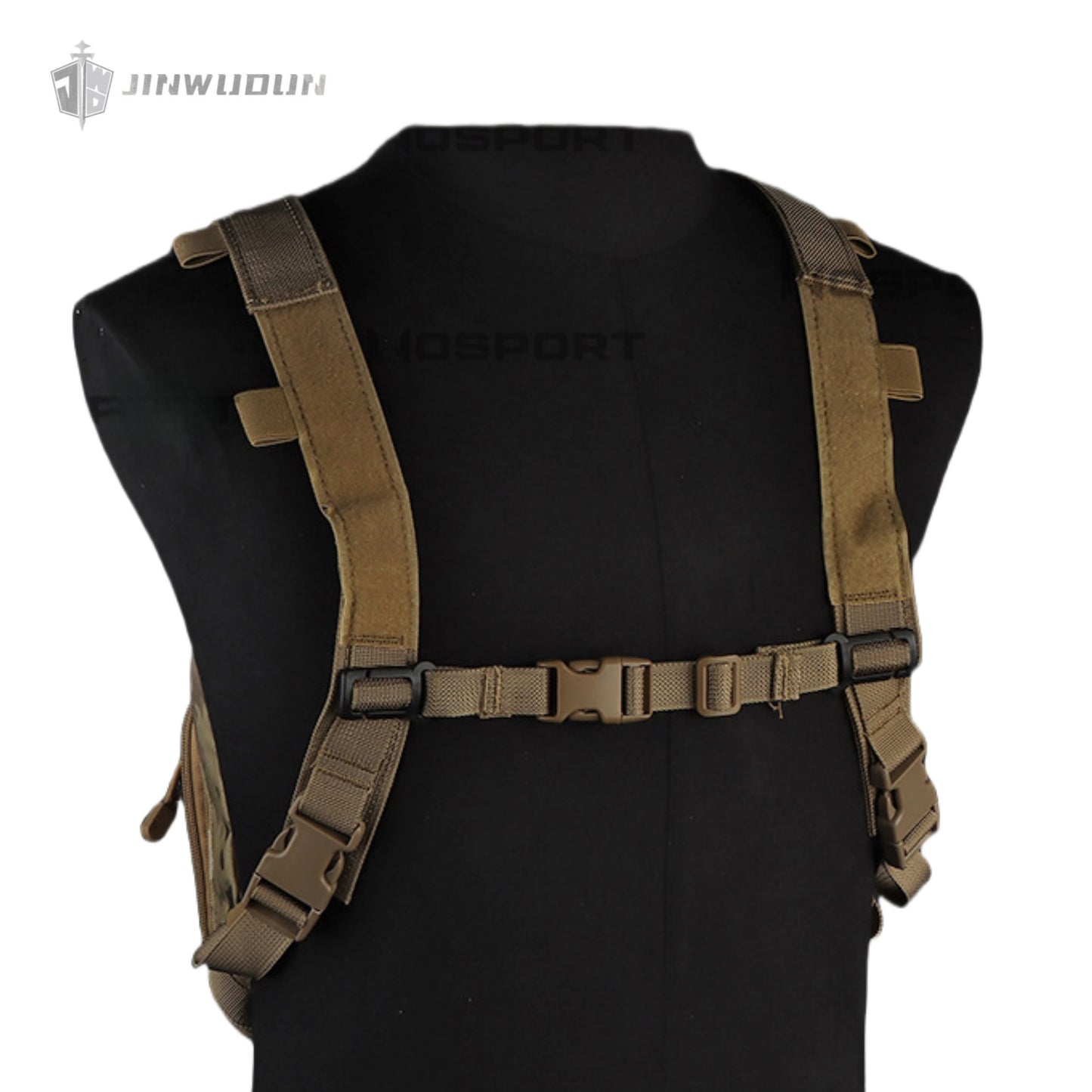 WST variable capacity tactical backpack, matte fabric, lightweight MOLLE system, external bag
