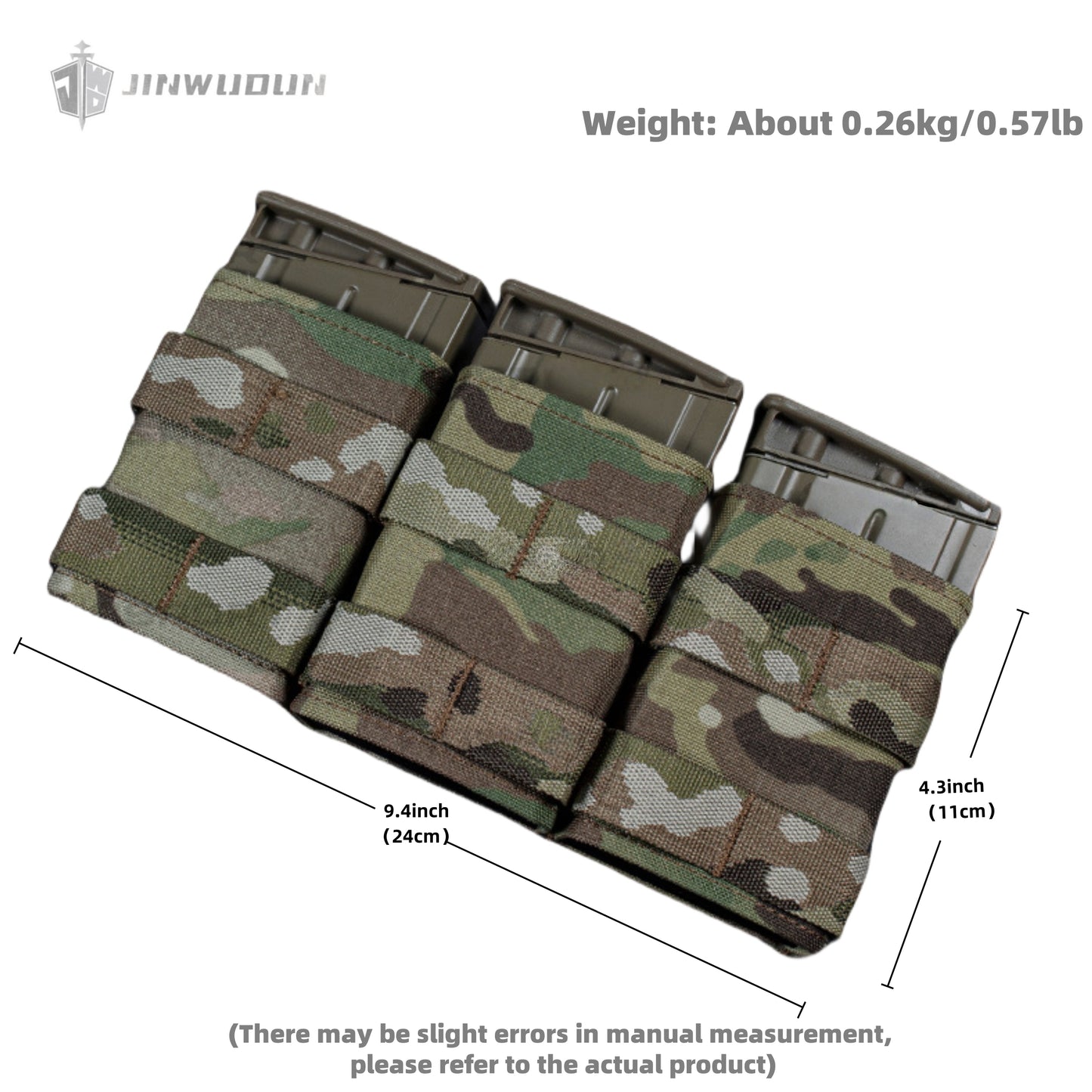 FAST AK Triple 7.62 Magazine Pouch (Medium) Multi-Function Quick-Draw Holster Tactical Soft Bullet Accessory