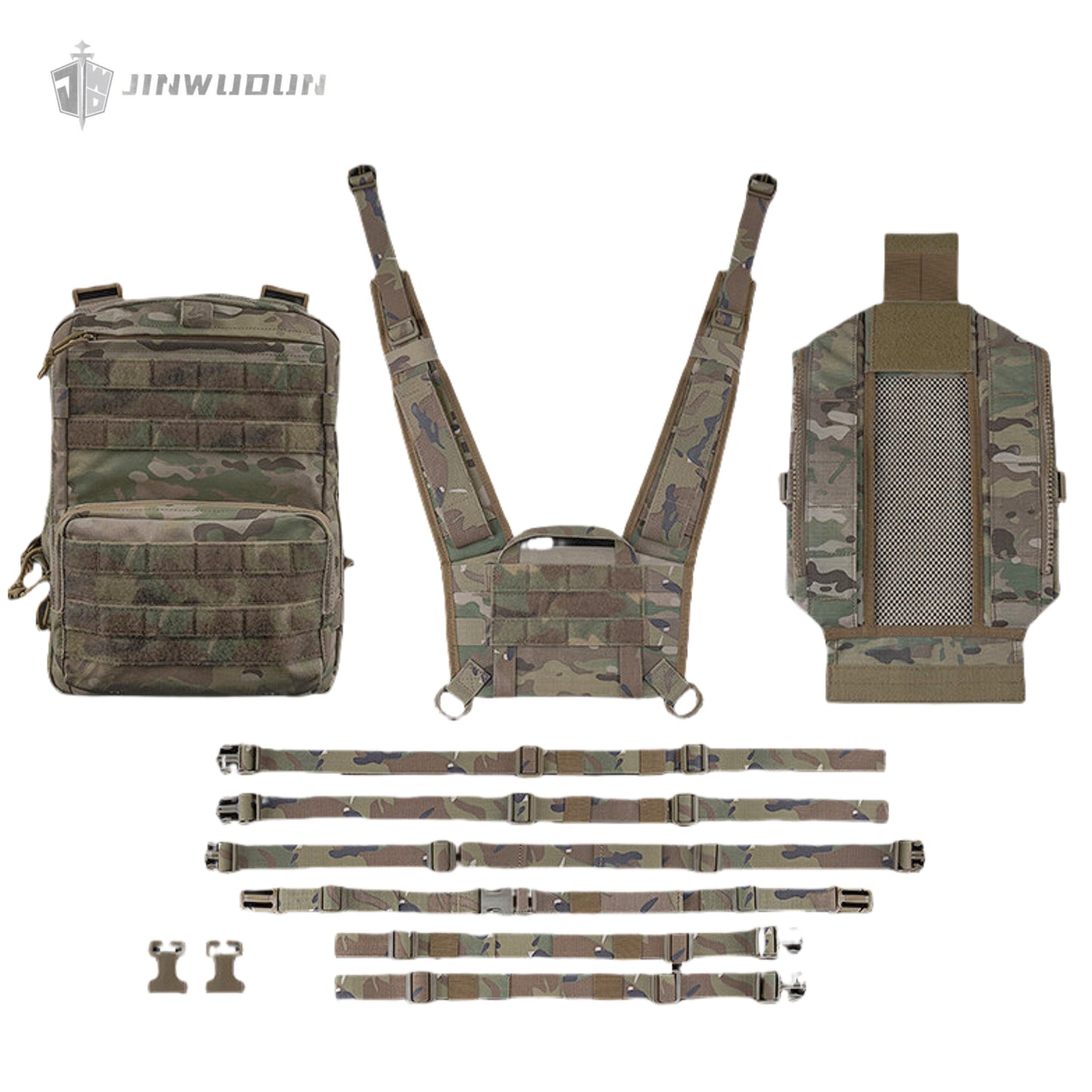 R assault backpack set breathable lining can be installed with protective plate and external protective bag