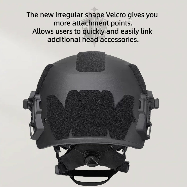 WENDY EX RAIL 3.0, tactical riot helmet made of ABS material with grain sandblasting process