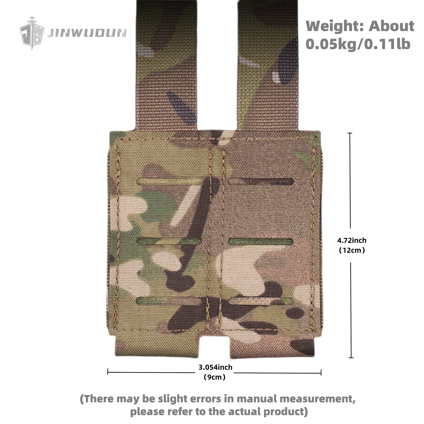 Lightweight 9mm accessory pack, Molle mount, Attacker dual-link small function pack
