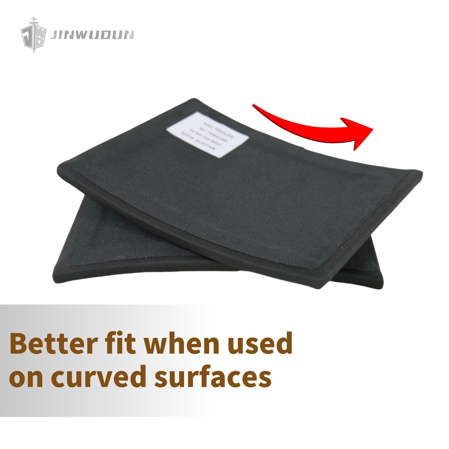 Level IIIA+ 6x8 Inch UHMWPE Bulletproof Waist Plate, Lightweight Tactical Protection