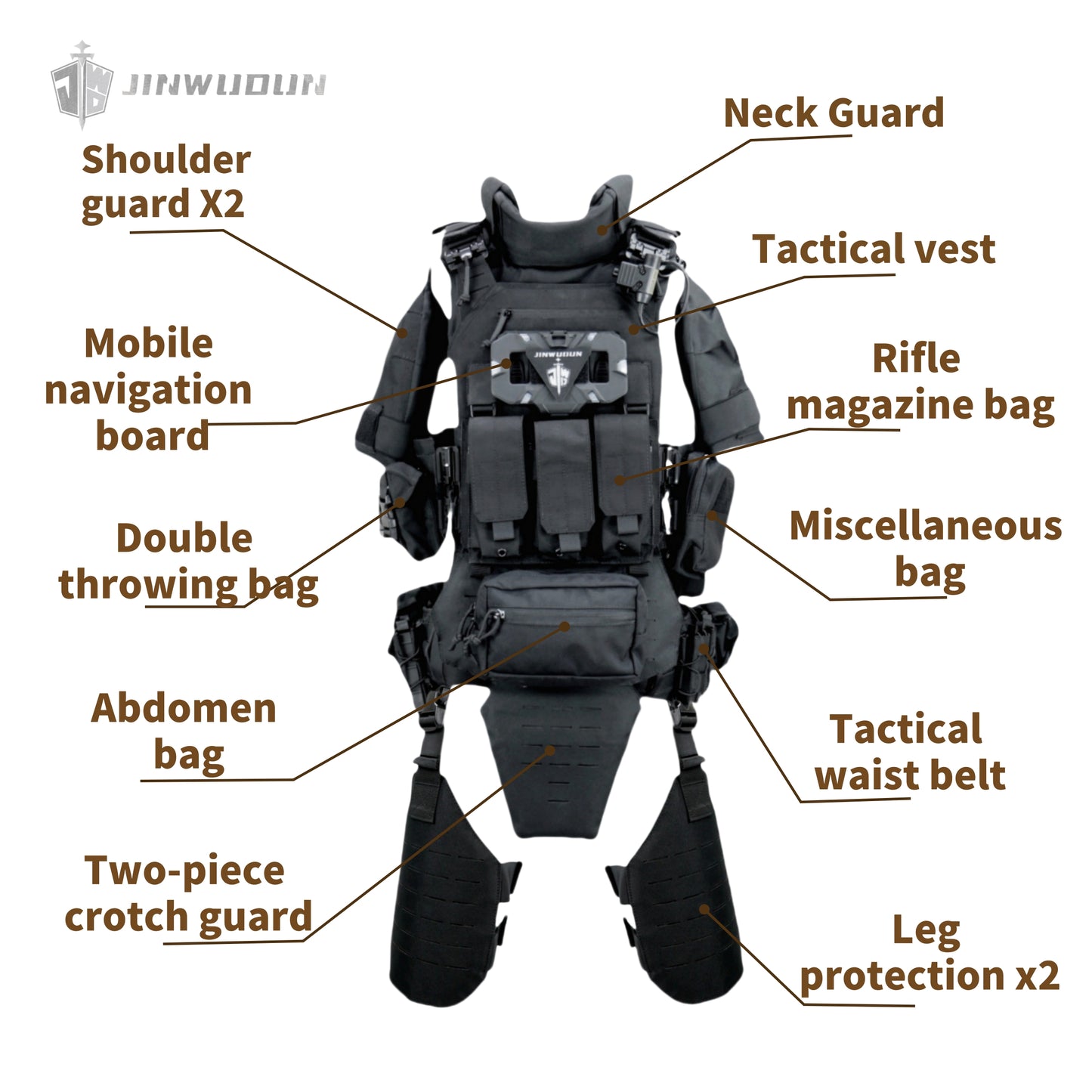 NIJ IV/III+/IIIA Level Full Protection Tactical Bulletproof Vest | 1000D Nylon | Quick-Release System