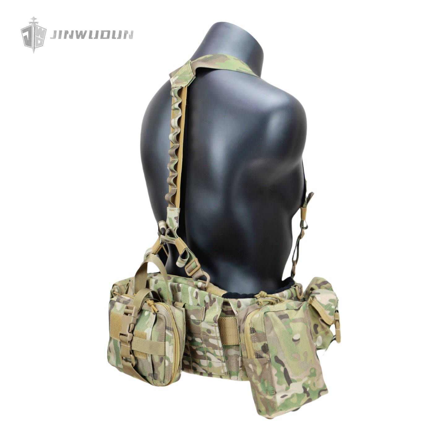JWD-NIJ IIIA Bulletproof tactical waist belt, 1000D nylon material MOLLE webbing suitable for various tactical accessories