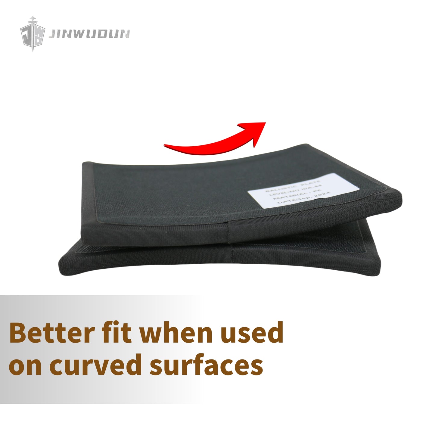 Level IIIA+ 6x6 Inch UHMWPE Bulletproof Waist Plate , Lightweight Tactical Protection