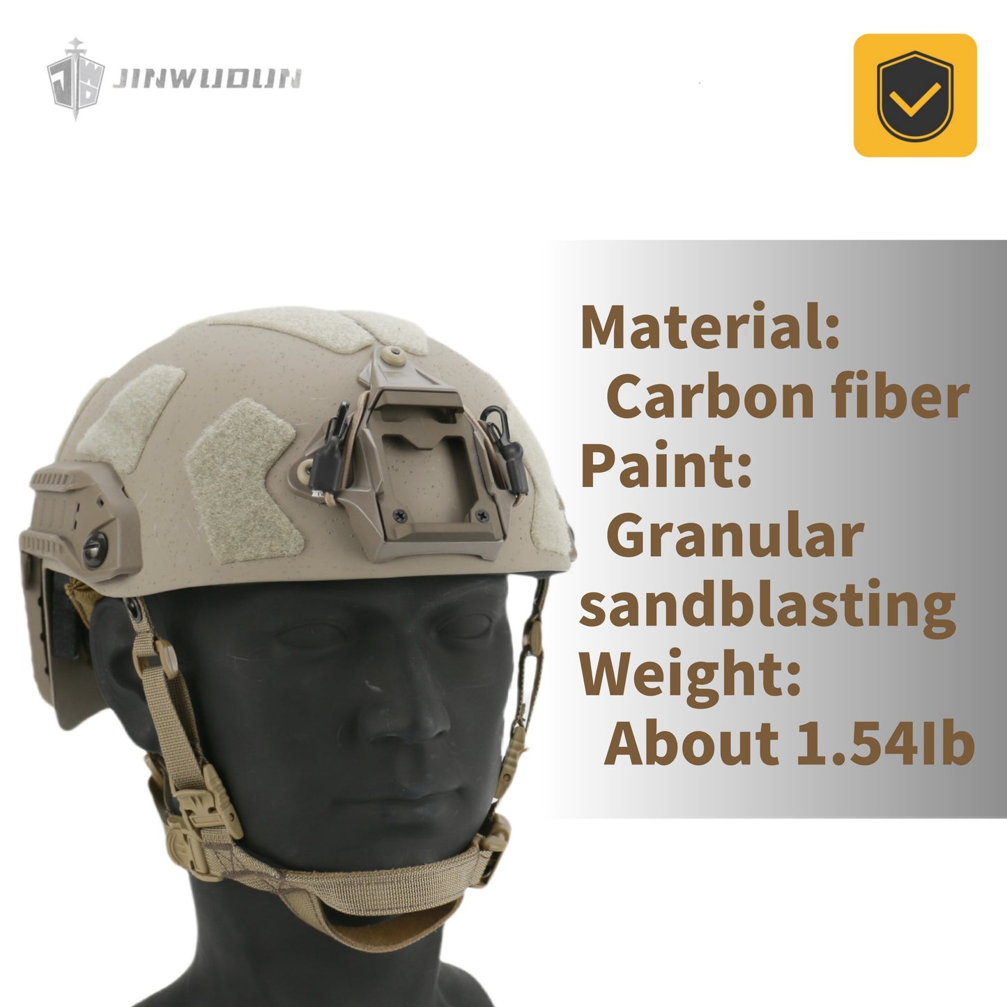 JWD-FAST SF carbon fiber helmet particle sandblasting process weighs about 1.54Ib