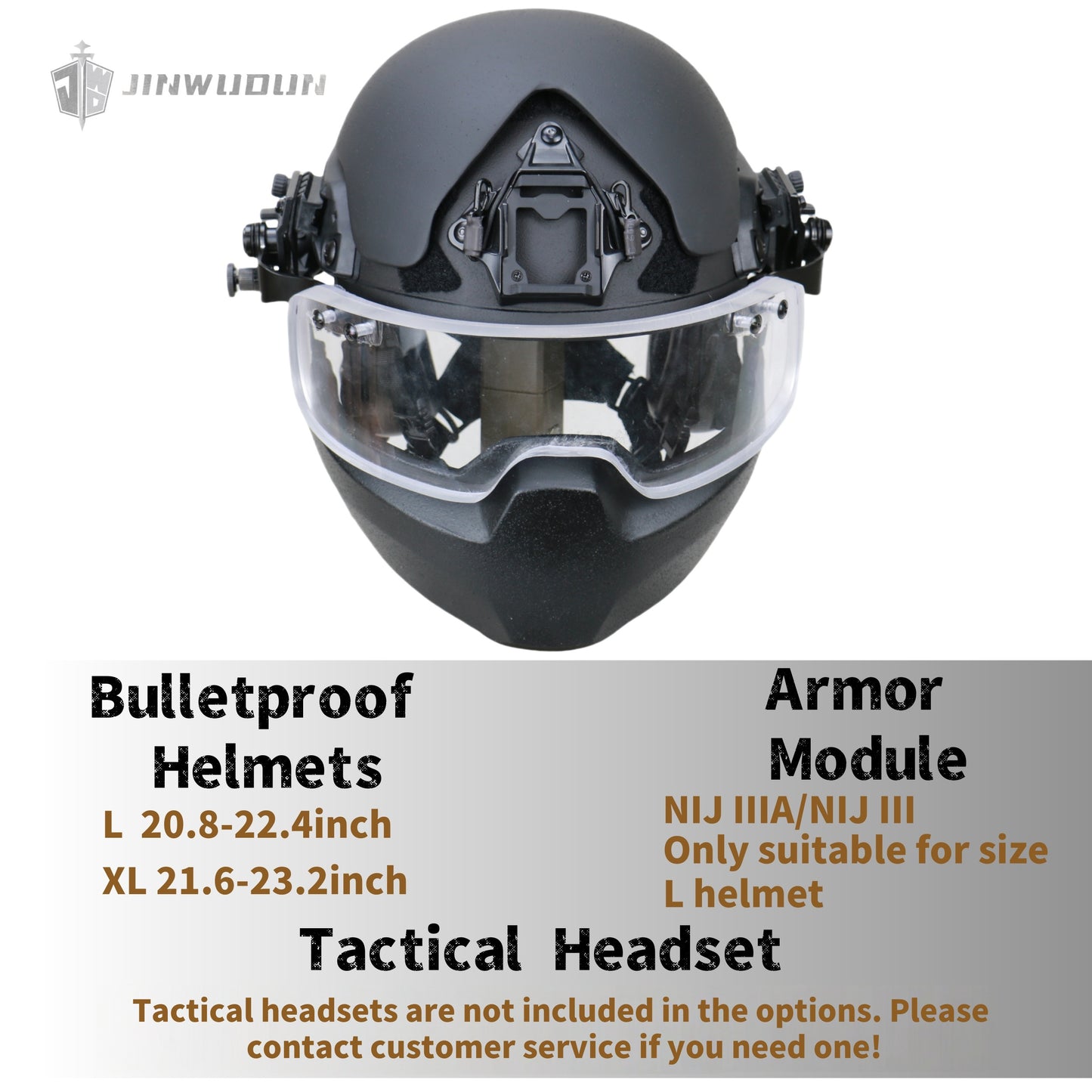 Level NIJ III Ballistic Helmet - Modular Omni-Protective Tactical Ballistic Helmet