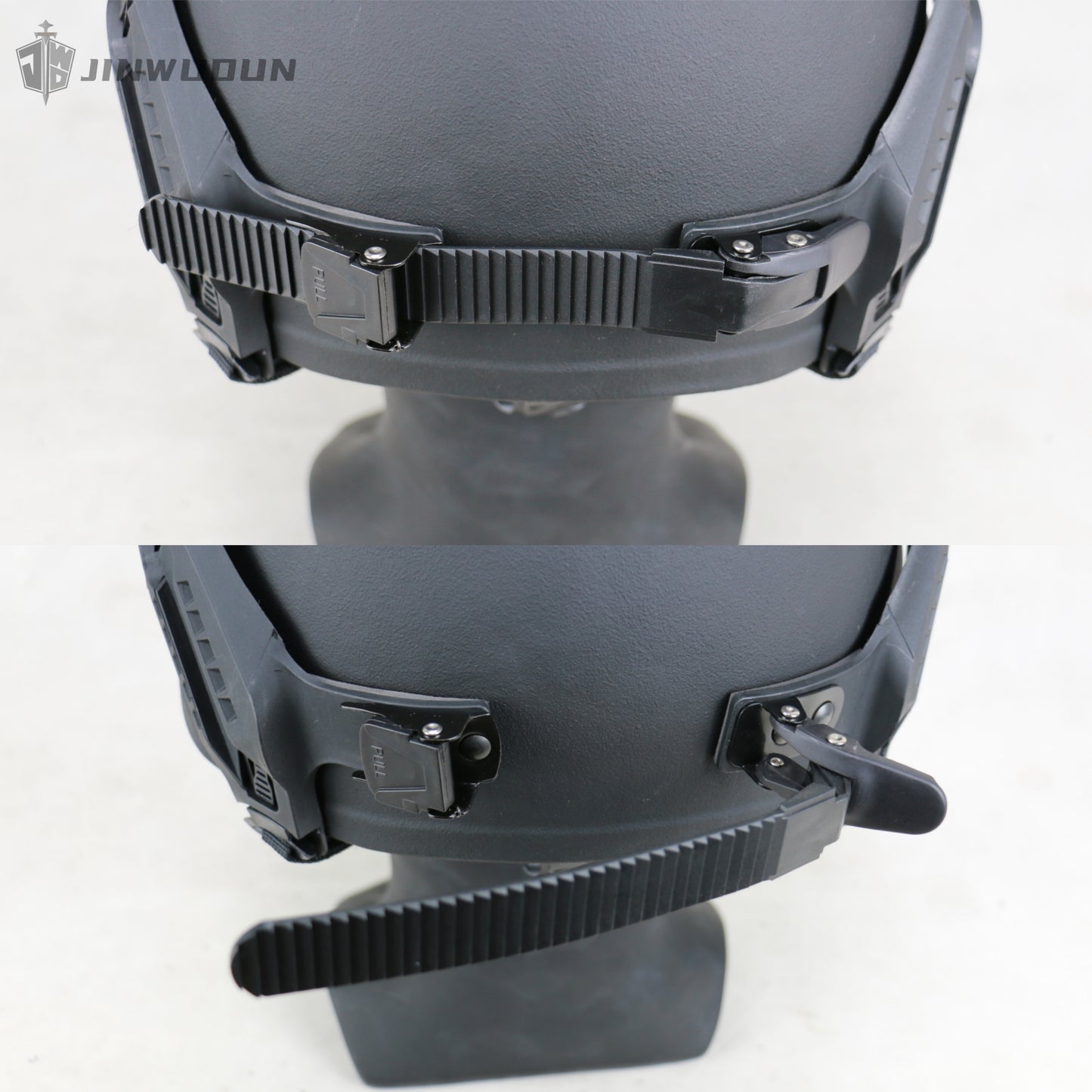 ACH MICH2000 Ballistic Helmet NIJ Level IIIA - Ballistic Helmet + Bolt-less Rail System with Integrated Night Vision Goggle Mount & Bungees