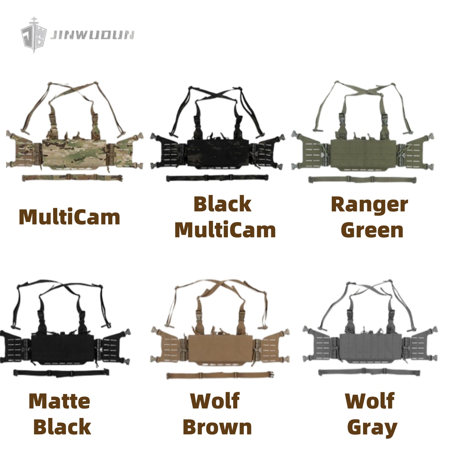 Knight Tactical Chest Mount with Built-in Quad 5.56 Accessory Bag and Quick Release Design for Molle Mount