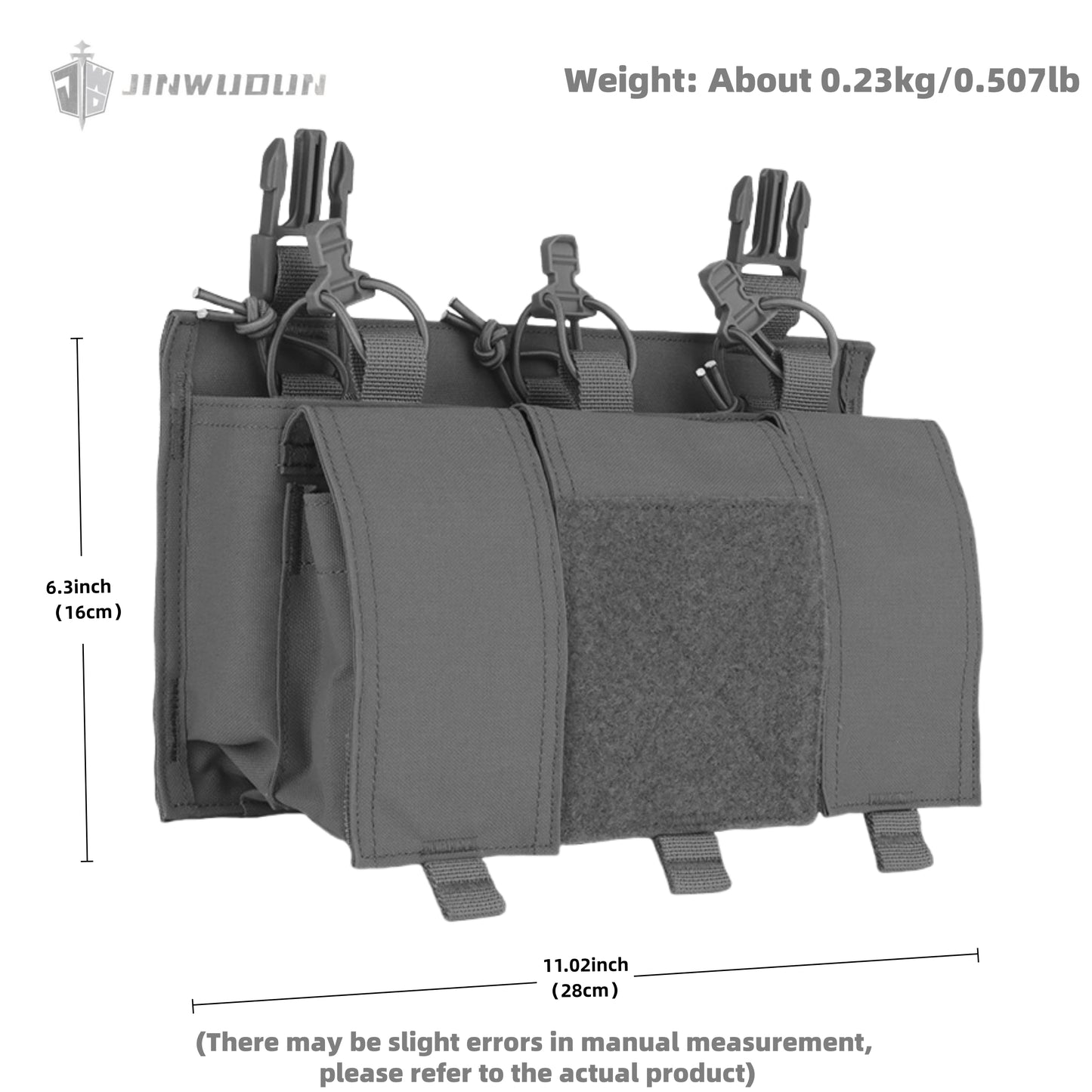 Active duty standard buckle accessory bag military fan attachment accessories triple 7.62 quick panel