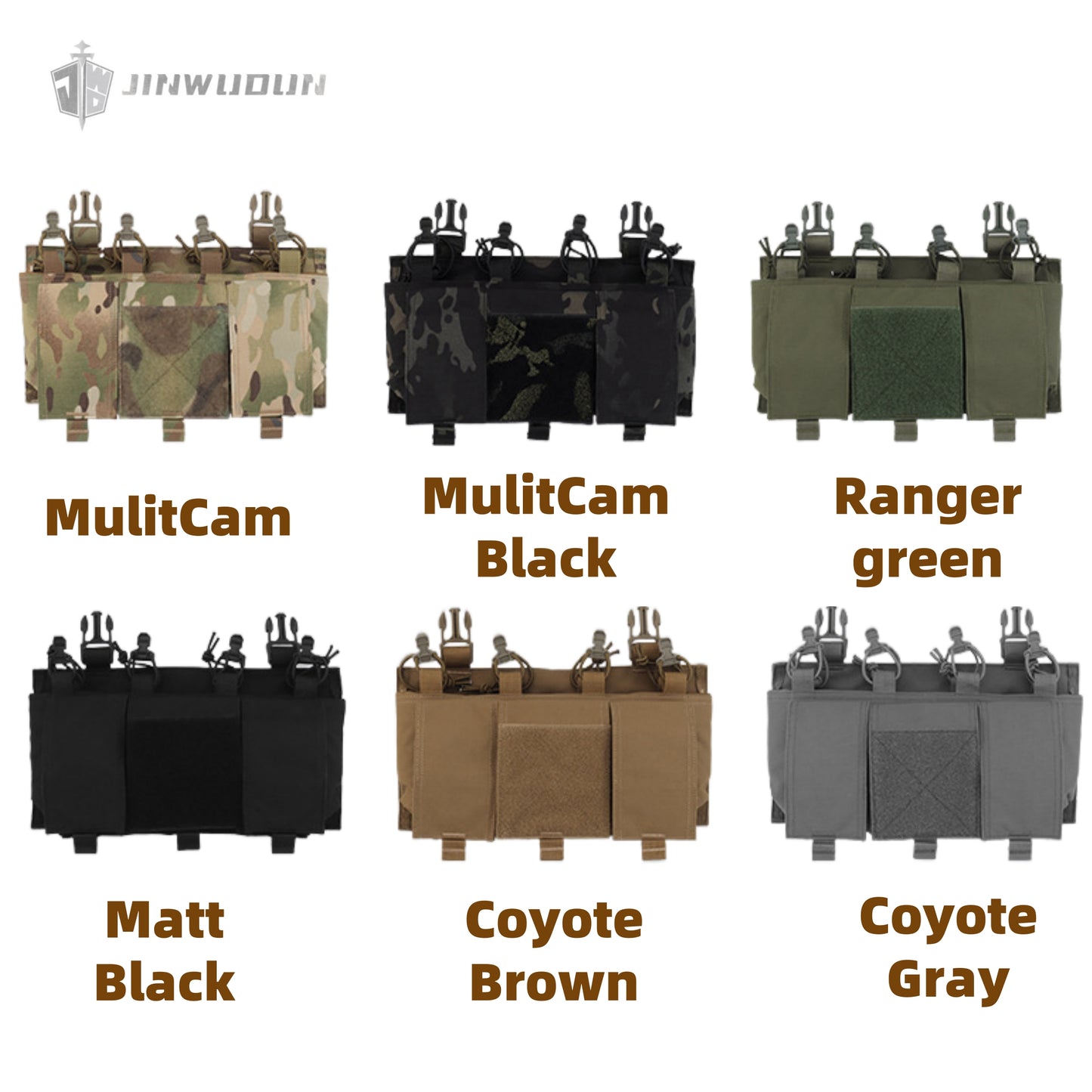 Quadruple 5.56 quick access panel 25mm socket multi-function tactical vest triple sundries bag