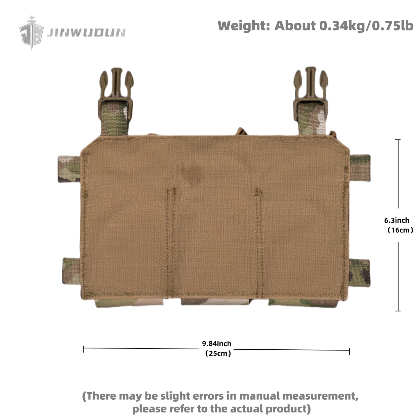 Multi-purpose triple function pack, suitable for various tactical vests 5.56/7.62 accessory pack