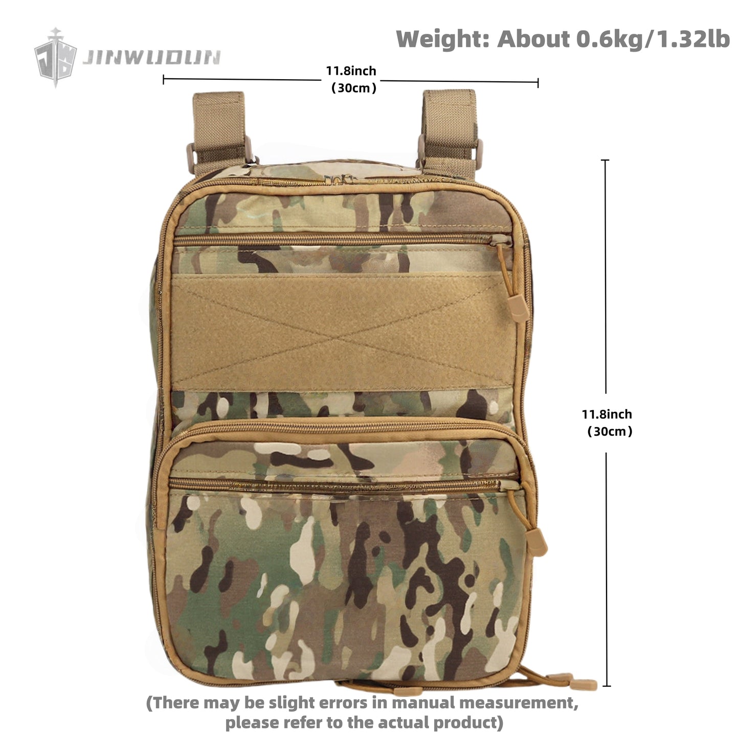 WST variable capacity tactical backpack, matte fabric, lightweight MOLLE system, external bag